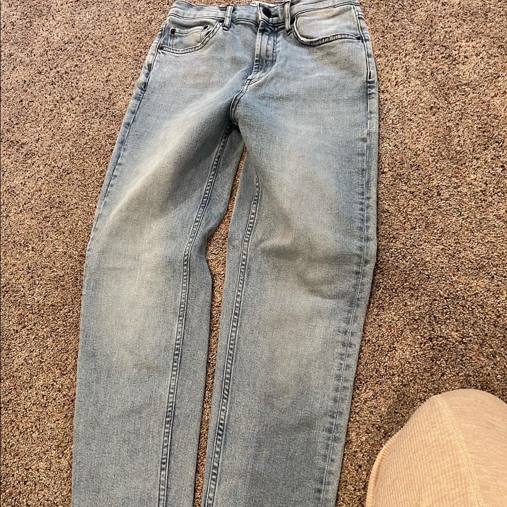 Unemployed Denim Skinny Jeans with Lightning Bolt